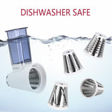 Slicer Shredder Attachment for Kitchenaid Stand Mixer, Salad Machine with Vegetable Slicer, Salad Maker, Food Slicers Cheese Grater Attachments for Mixer Dishwasher Safe By Airpro,Blue Airpro