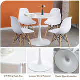 Ufurpie Round Dining Table Set for 4, 5-Piece Farmhouse Dining Table with 4 Chairs for Dining Room & Coffee Shop & Small Spaces Ufurpie