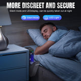 Mutak Gun Safe for Handgun, Drop Down Biometric Pistol Safe, 3 Ways Quick Access with Fingerprint/PIN Code/KEY, Single GunSafe for Nightstand Bedside Home,Wall, Dresser Mutak