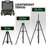 Laser Level 360 Self Leveling with Tripod, Elikliv 4D Laser Level, 165Ft Green Laser Level Lines Tool, 4x360° Cross Line Laser for Construction, Floor Elikliv