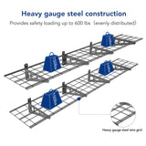 FLEXIMOUNTS 12-inch-by-72-inch Wall Shelf Garage Storage Rack Wall Mounted Floating Shelves,1x6ft ,Black, 2-Pack FLEXIMOUNTS