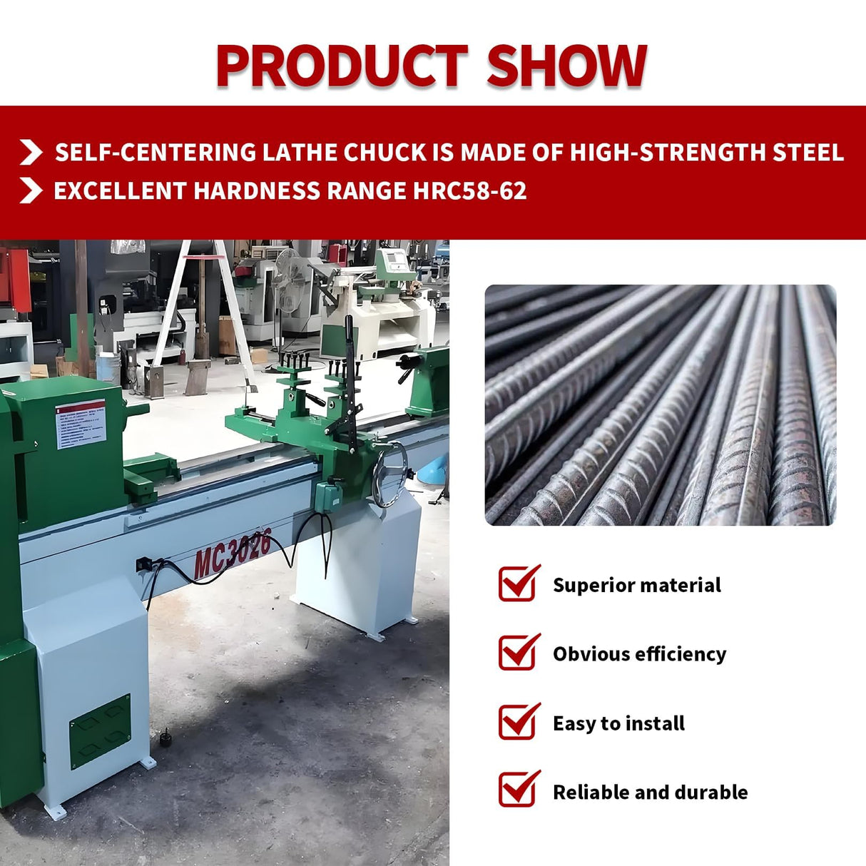 Nakkaa 4 Inch Precision Self Centering Woodturning Lathe Chuck Set 4 Jaw Self Centering Lathe Chuck Thread 1 x 8TPI Nakkaa