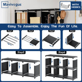 Mavivegue 18-Cube Extra Large Storage Organizer - Versatile Black Bookshelf for Home and Office Mavivegue