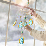 EDUMAN Make Your Own Clay Geodes Wind Chime for Home Garden Decoration, Arts and Crafts for Kids Ages 8-12, Wind Chime Craft Kit for Kids Learning & Educational Project Birthday Gifts for Boys & Girls EDUMAN