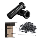 Muzata 100 Pack 1/8" Black Cable Railing Protector Sleeves T316 Stainless Steel Protective Sleeves Deck Cable Railing Hardware Kit for Wood Posts CR13 Muzata