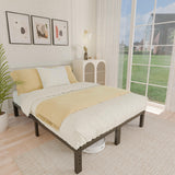 ALDRICH 10 Inch Metal King Size Bed Frame - Double Black Basic Steel Slats Platform, Easy Assembly Heavy Duty Noise Free Bedframes, No Box Spring Needed ALDRICH