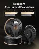 ELEGOO Carbon Fiber PAHT Filament 1.75mm Black 1KG, Nylon CF High Temp 3D Printing Filament, High Strength & Rigidity, Corrosion Resistance, 1KG(2.2lbs) Spool for Enclosed FDM 3D Printers ELEGOO