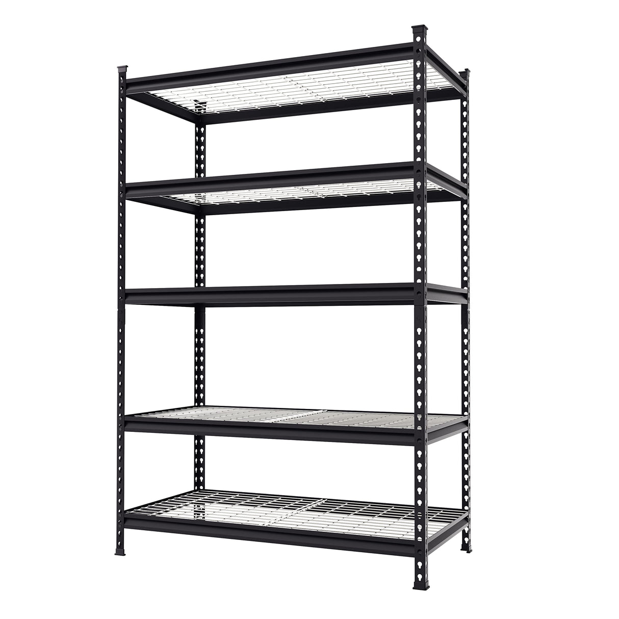 WORKPRO 5-Tier Metal Shelving Unit, 48”W x 24”D x 72”H, Heavy Duty Adjustable Storage Rack, 4000 lbs Load Capacity (Total), for Garage, Basement, Warehouse WORKPRO