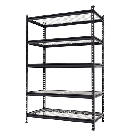 WORKPRO 5-Tier Metal Shelving Unit, 48”W x 24”D x 72”H, Heavy Duty Adjustable Storage Rack, 4000 lbs Load Capacity (Total), for Garage, Basement, Warehouse WORKPRO