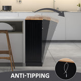 AHB 13 Gallon Tilt Out Trash Bin Cabinet with 2 Drawers, Adjustable Shelves,Kitchen Storage Cabinet with Garbage Bin Tilt Out Laundry Hamper for Kitchen, Black AHB