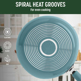 Goodful Ceramic Nonstick Pots and Pans Set, Premium Ceramic Coating Made without PFOA, PTFE or PFAS, Dishwasher Safe, 12-Piece, Turquoise Goodful