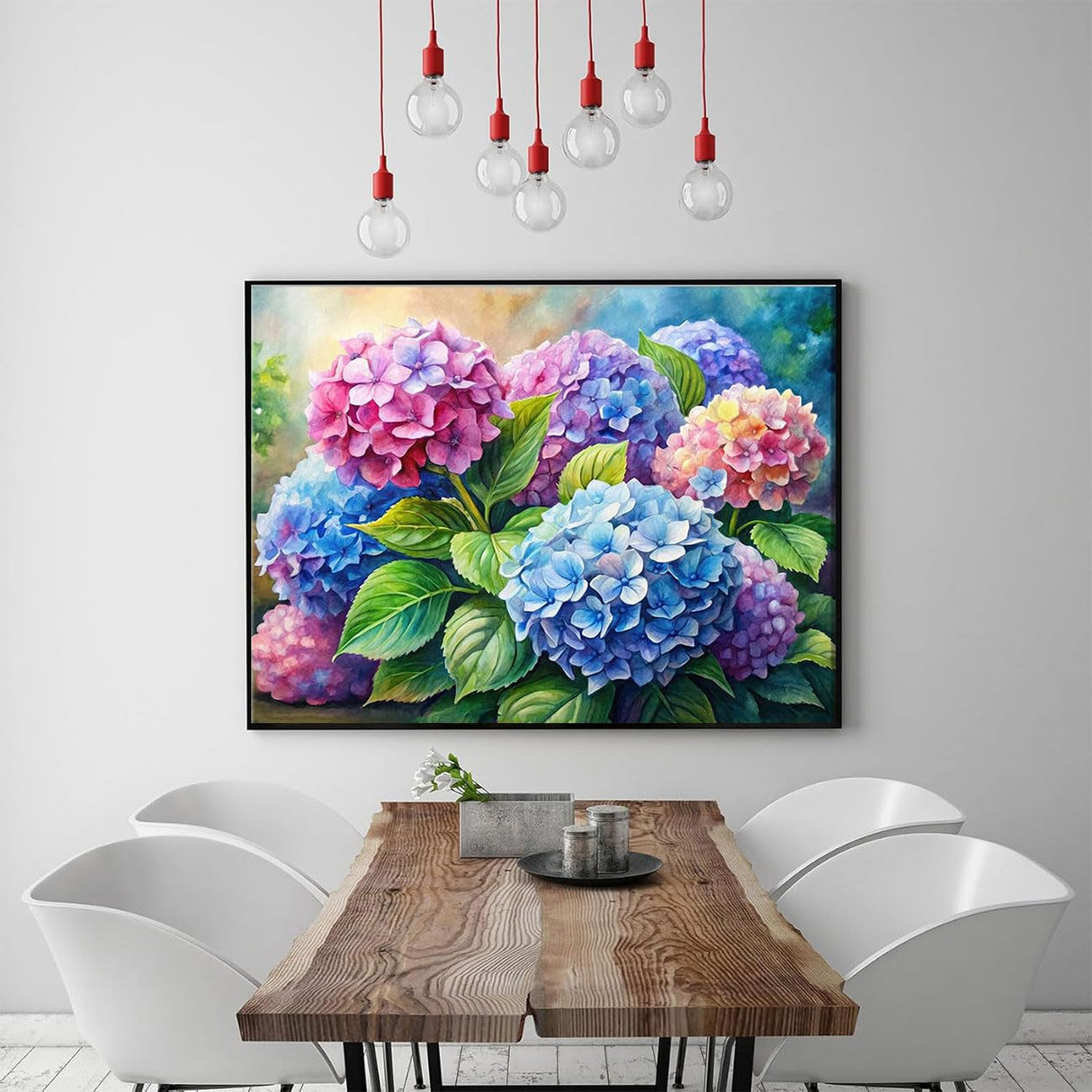 EIBEILI Diamond Painting Kits for Adults, Hydrangea Flowers 5D Diamond Art Kits for Beginner DIY Full Drill Diamond Dots Crystal Craft Kits for Home Wall Decor Gifts 12x16 Inch EIBEILI