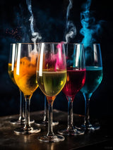 YEEIFFD DIY 5D Diamond Art Kits Painting for Adults Colorful Sparkling Wine Wine Drinks Colorful Smoke 12x16inches YEEIFFD