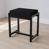 Algherohein Black Makeup Vanity Desk with Mirror and Light Bulb, 39.4" W Make Up Vanity Table with Brown Drawers and Shelves, Dressing Table with Stool and Metal Frame Girls Vanity Set for Bedroom Algherohein