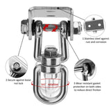 Velomill Hammock Hanging Kit, 1000 lb Capacity Heavy Duty 360° Rotate Swing Ultra Durable Hooks for Swing, Chair, Multiple Indoor Outdoor Gym Velomill