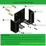 WELLMETE EV Charger Holder-Adjustable for Different Size Control Box, Heavy Duty Metal Wall Mount Bracket with Cable Hook for J1772 EV Mobile Charger & Telsa Charger, Enduring Charging Box Holder WELLMETE