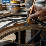 Passky 20" Farmhouse Flush Mount Ceiling Fans with Lights and Remote, Industrial Black Caged Low Profile Fandelier, 6 Speeds Bladeless Ceiling Fan for Bedroom, Kitchen, Living Room Passky