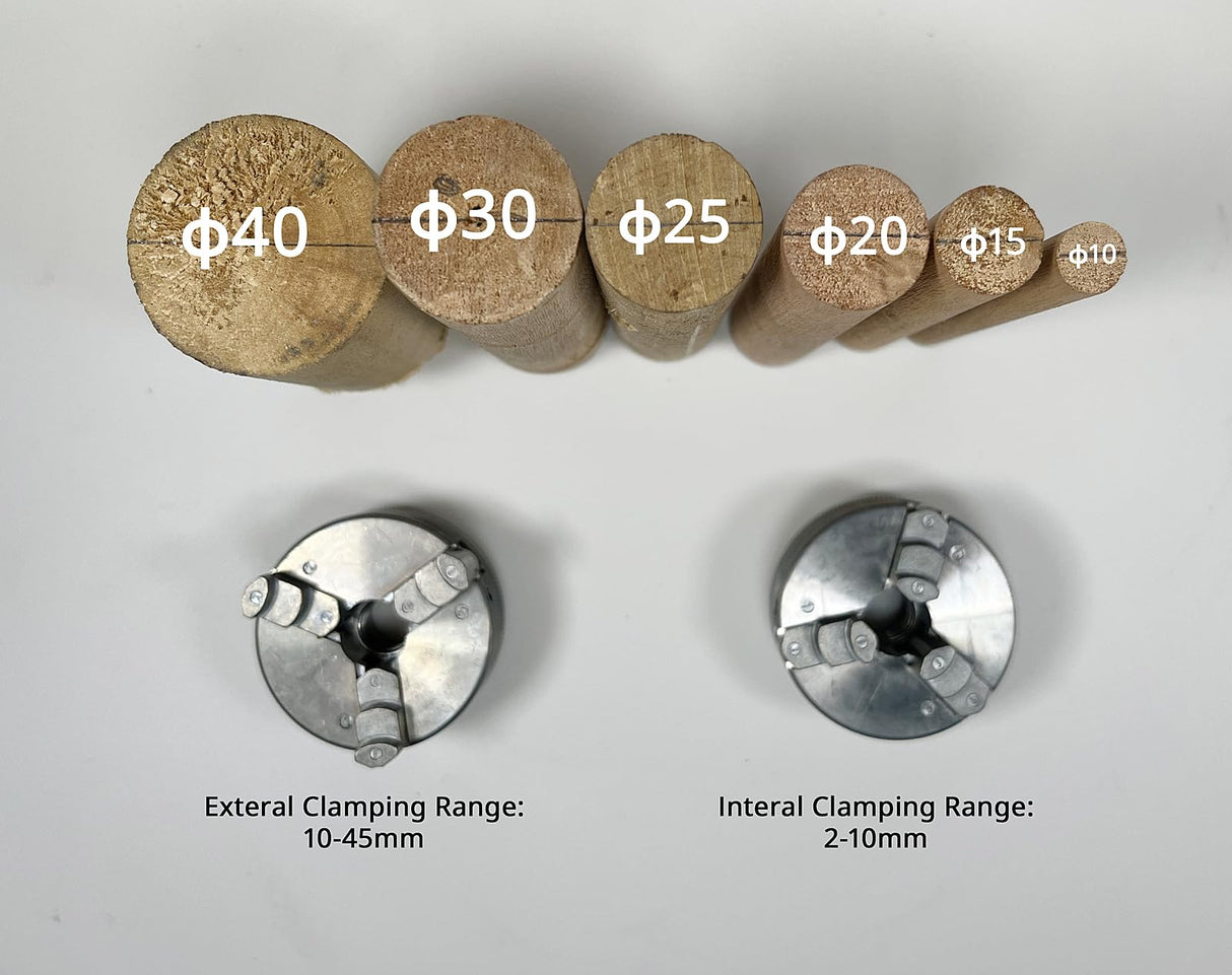 Mini Metal Lathe Machine, Motorized Metalworking DIY Tool Benchtop Wood Lathes with 3-jaw Chuck, Universal CNC Bench Top Drilling Lathe Machine for Beacon Pet