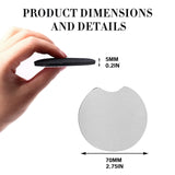 40 PCS Sublimation Blank Car Coasters, 2.75 in Circular Opening for Thermal Sublimation DIY Crafts,Car Coasters. NEOACT