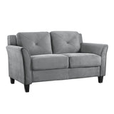 Lifestyle Solutions Harrington Loveseat, Dark Grey Studio Living