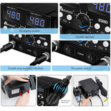 MYPOUOS 2 IN 1 750W LED Digital Soldering Station Hot Air Gun Rework Station Electric Soldering Iron For Phone PCB IC SMD BGA Welding SET 110V (8588D SET1) MYPOUOS