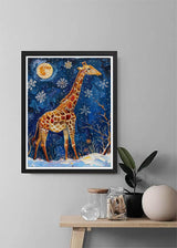 Diymood Paint by Numbers for Adults Giraffe, DIY Oil Painting Snow Acrylic Paint by Number Kits for Kids Adults Beginner for Home Wall Decor 16x20 inch Diymood