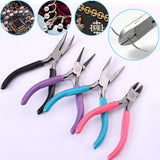 URSKYTOUS 4Pcs Jewelry Pliers Set Jewelry Making Pliers Tools Kit Include Jewelry Making Needle Nose Chain Nose Round Bent Pliers Wire Cutter for Bracelet Beading DIY Craft Jewelry Making Supplies URSKYTOUS