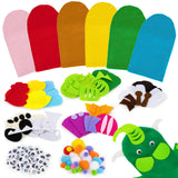 6PCS Hand Puppets - Hand Puppet Making kit Sock Arts and Crafts Kit for Family, Classroom, Party, DIY、Storytelling, Dramatic Play, Interactive Games and Role-Play RAINFLOW