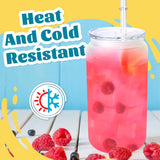 Joyclub 8 Pack Sublimation Cups 16 OZ Frosted Glass Cans Blanks with Clear Lids Mason Jars for Iced Coffee Beer Juice and Soda Drinks Joyclub