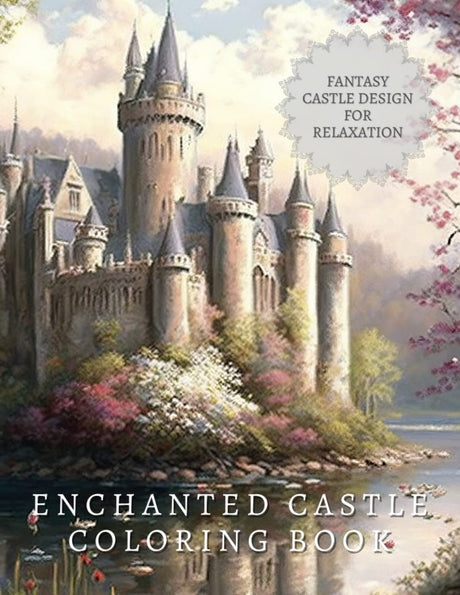 Enchanted Castle Coloring Book: Vintage Fantasy Castle Design for Adults Relaxation and Stress Relief Majosta