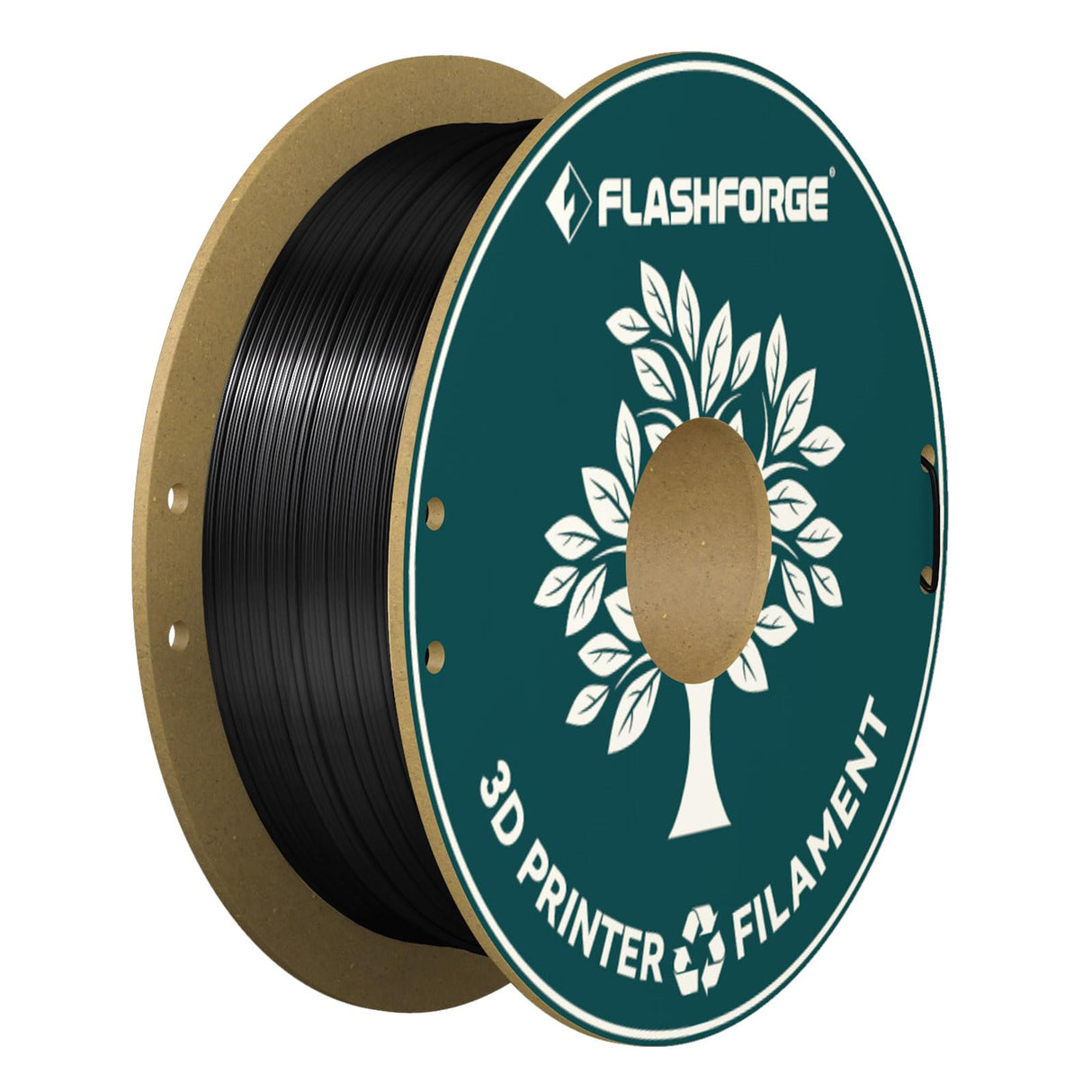 FLASHFORGE Silk PLA Filament 1.75mm Shiny Black, 3D Printer Filament 1kg (2.2lbs) Cardboard Spool, Smooth and Silky Texture 3D Printing Filament, Dimensional Accuracy +/- 0.02mm FLASHFORGE
