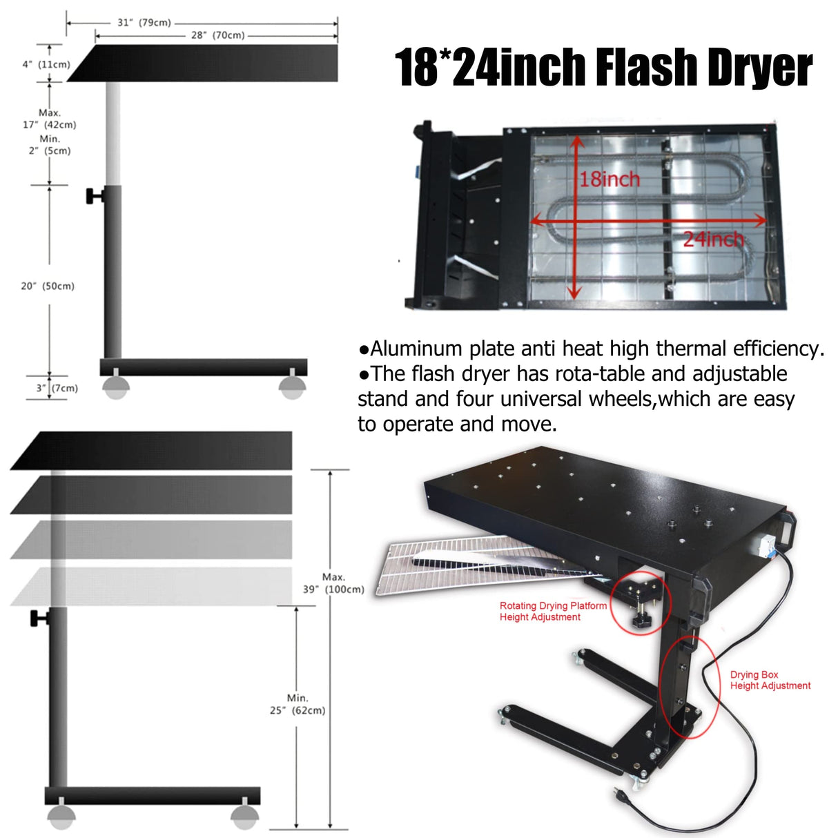 Screen Printing Kit 6 Color Full Set 6 Color 6 Station Screen Printing Machine Screen & Platen Rotating Screen Printing Press Screen Printing Kit