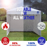 Fanpat Instant Canopy Tent Sidewalls for 10x10 Pop Up Canopy Waterproof,99% UV Protection，3 Piece Sidewalls, White(3PCS Sidewall Only, Canopy Tent NOT Included) FANPAT
