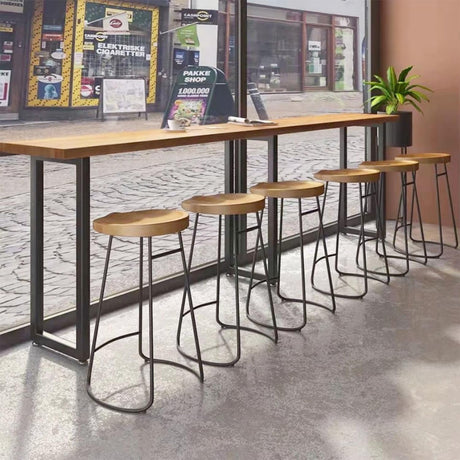 Counter Height Bar Table, 47.2in Home Bar Height Pub Table Industrial High Top Dinning Tables Rectangular Bar Height Tables, Outdoor Long Narrow Console Tables for Coffee Kitchen Restaurant(47.2in) bbyekctc