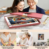 SJUTOUCI Couple in Rain Diamond Painting Kits for Adults, Diamond Art for Beginners, 5D Round Diamond Dots Gem Craft Art Home Wall Decor12x12 inch, Valentine's Day SJUTOUCI