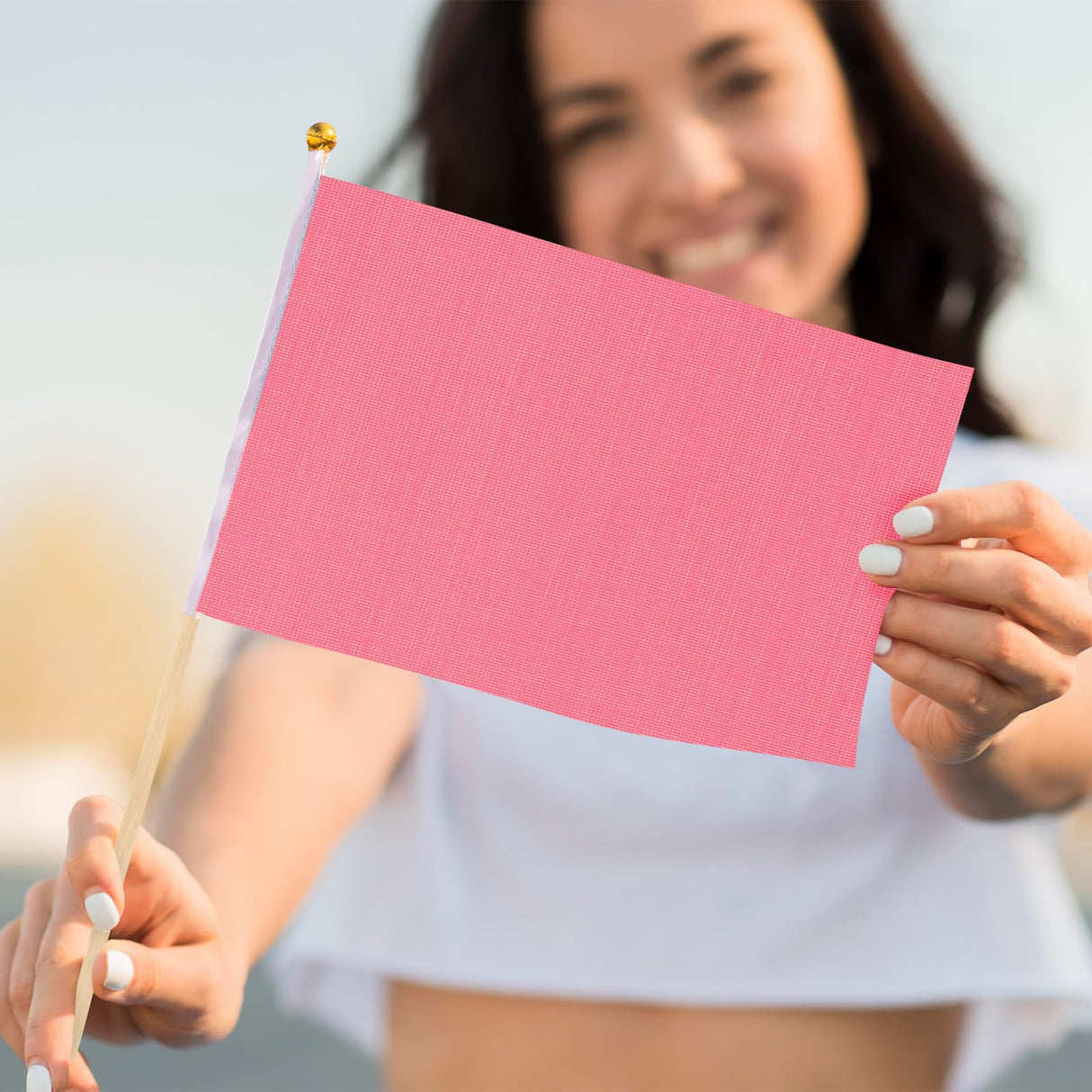 20 Pack Small Solid Color Flag, Mini Marking Flags on Sticks Blank Sublimation Flags Yellow Green Blue Red Flags DIY Graffiti Flags Kids Birthday Party Supplies for Parades Festival Events Celebration Sliverdew