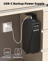 Gun Safe, Mounted Biometric Pistol Safe Drop Down Gun Lock Box for Handgun with 3 Ways Quick Access Bedside Pistol Case for Nightstand, Desk, Wall, Dresser SOOWAY