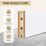 BARNSMITH 36in x 84in Glass Barn Door with 6.6FT Sliding Door Hardware Kit Included, 1 Lites Panel Frosted Glass Barn Door, Solid Wood Water-Proof PVC Surface,No Assembly Required,White BARNSMITH