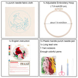 Louise Maelys Beginners Punch Needle Kits,for Starter Adults,Rug Cross Stitch Kit Tool Including Handle Embroidery Pen,Cloth,Hoop,Threads and Instruction-Cardinal Bird Pattern Louise Maelys