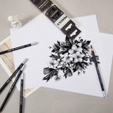 Geyoga 180 Pcs Professional Charcoal Pencils Drawing Set Soft Medium and Hard Charcoal Sketch Drawing Pencils for Beginners Artists Shading Sketching Geyoga