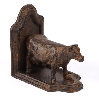 Phaxth Cow Bookends Decorative, Farmhouse Antique Book Ends, Set of 2