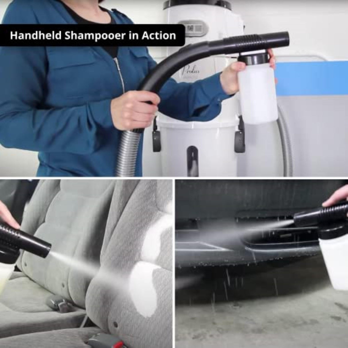 Prolux Professional Shop Blue Wall Mounted Garage Vac, Wet Dry Pick Up Prolux