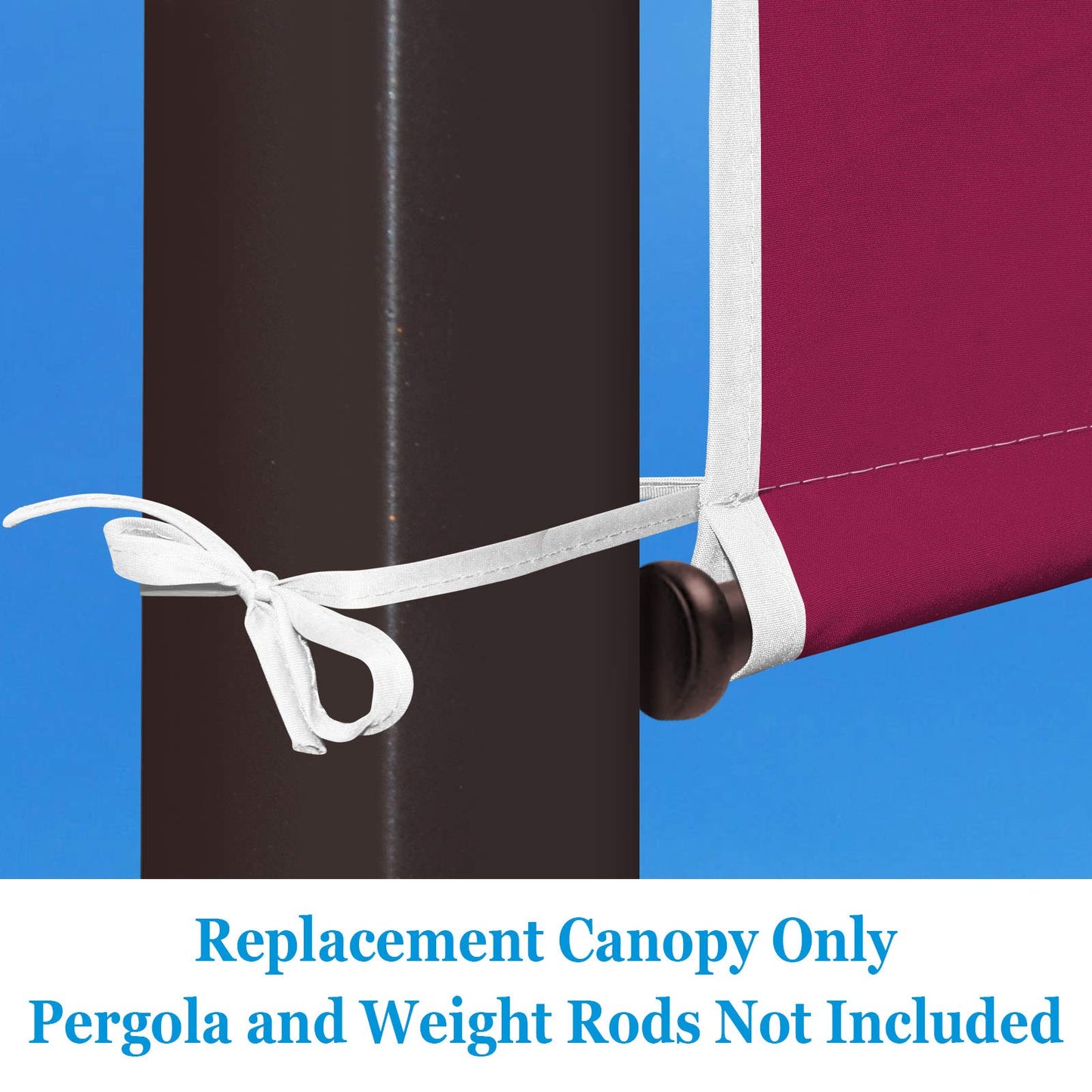 YardGrow 18' L x 8.3' W Universal Pergola Replacement Canopy Top Cover for Pergola Structure (Purple) - WoodArtSupply