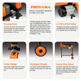 PROYAMA Log Splitter 6.5 Ton with Stand, Wood Splitter Electric Powered, Hydraulic Ram, Firewood Splitting Machine Black Stand Wood Splitter PROYAMA