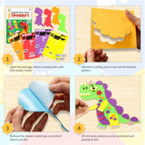 VKPI 4 Pieces EVA Foam Art Crafts Gift Kit, Creative Make Your Own Dinosaurs, Cartoon Foam Paper Craft Projects for Kids Ages 4+ Toddler, Preschool Learning Toy for Birthday Party Favor Supplies VKPI