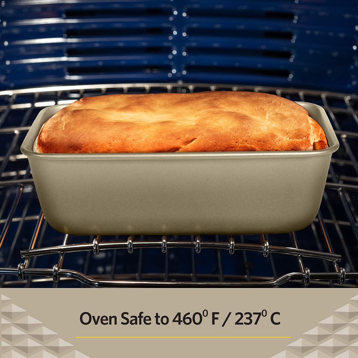 Glad Loaf Baking Pan Nonstick - Heavy Duty Metal Bakeware for Bread and Cakes, 9.5 x 5.5 x 3 inches Glad