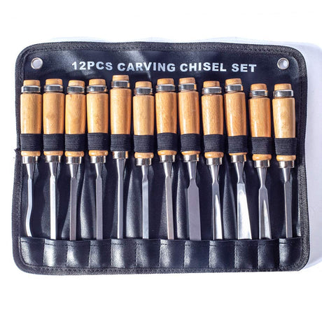 Monkey King Bar-12pcs Wood Carving Chisel Set- Sharp Woodworking Tools with Case Storage Monkey King Bar