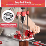 Multi Angle Drill Guide Portable Drill Guide Precision Drill Guide for 1/16" - 1/2" Power Drills,Portable Multi-Angle Drill Guide for Hand Drill with Drill Chuck & Key, Self-Centering Hand Drill Guide Hammrit