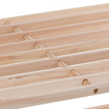 Shoe Storage Rack - 4-Tier Wood Shoe Organizer for Closet, Bathroom, Entryway - Footwear Shelf Holds 12 Pairs Sneakers or Boots by Lavish Home (Light Oak) Lavish Home