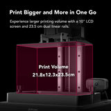 phrozen Sonic Mighty 8K LCD Resin 3D Printer, 10" Monochrome LCD, Tabletop 3D Resin Printer with 28µm XY Resolution, 8.6 * 4.8 * 9.3 Inch Printing Volume for Models, Miniatures and Action Figures phrozen